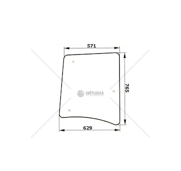 Sklo bočního okna pravé kouřové 53369046