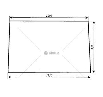 Sklo čelní URIII Z 7520-10540 KALENÉ 10368107