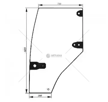 Sklo do dveří levé pro case cx, mx a c | 192003A6
