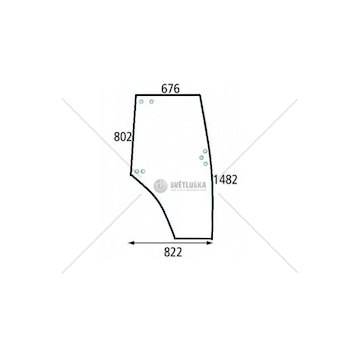 Sklo dveří kouřové levé 53369092