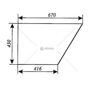Sklo dveří spodní 56477903