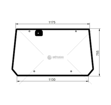 Sklo kabiny Zadní 935532