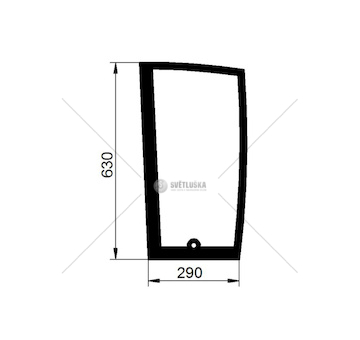 Sklo přední malé pravé 935526