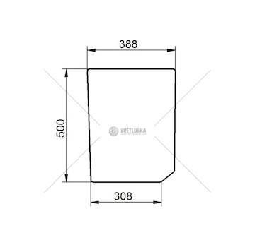 Sklo spodní pravé - kouřové 53369195