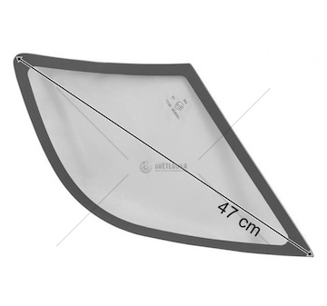 Sklo světlometu XF105 XF106 levé SUPER SPACE NA DACH LAMIRO 551-145GLASS