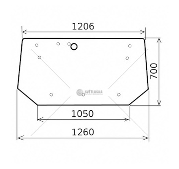 Sklo zadní kouřové pro madlo 800mm 53369201