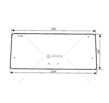 Sklo zadní vyhřívané - rozteč 125cm 70117969