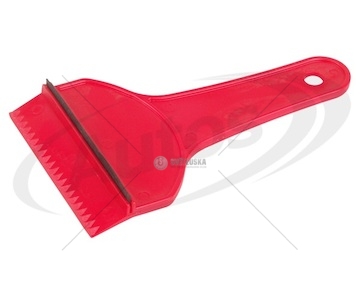 Škrabka na led oken s gumovou stěrkou 