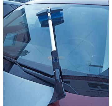 Škrabka na led se smetáčkem a stěrkou na teleskopu 86-122cm