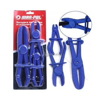 Škrtící kleště, svorky 3ks na pružné hadičky MAR-POL