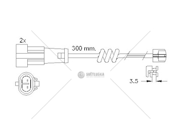 Snímač opotřebení brzdových desek 29232/300mm zn iveco daily 0192034_A