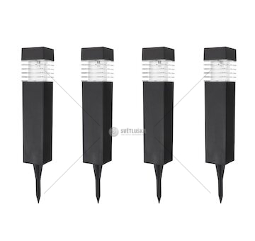 Solární zahradní svítidlo 40 x 6 x 6 cm, sada 4 ks KELTIN