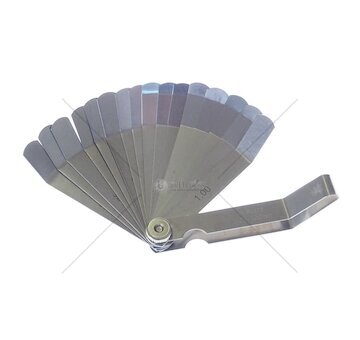 Spárové měrky 0,05–1,0 mm, 16 listů, zahnuté – QUATROS