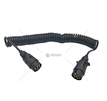 Spirálový kabel 7 pin 12V 6 m