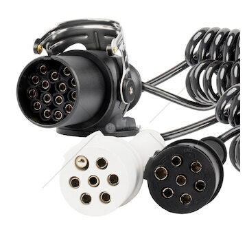 Spirálový kabel TIR 2x 7 PIN 15 PIN typ N/S 5m 24V AMIO-04381