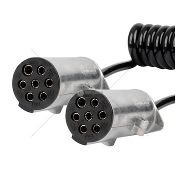 Spirálový kabel TIR 2x 7 PIN typ N 5m 24V AMIO-04379