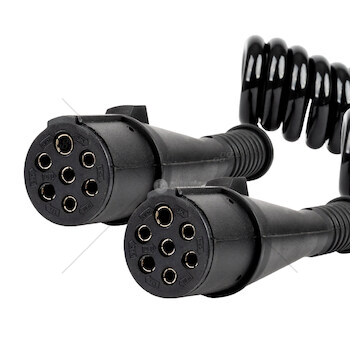 Spirálový kabel TIR 2x 7 PIN typ N 5m 24V AMIO-04380