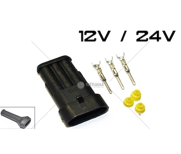 Spojka AMP SUPER SEAL 3 PIN sedlo AMP3-KR/G
