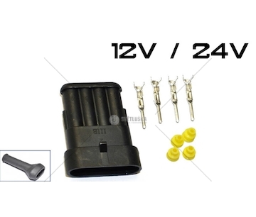 Spojka AMP SUPER SEAL 4 PIN sedlo AMP4-KR/G