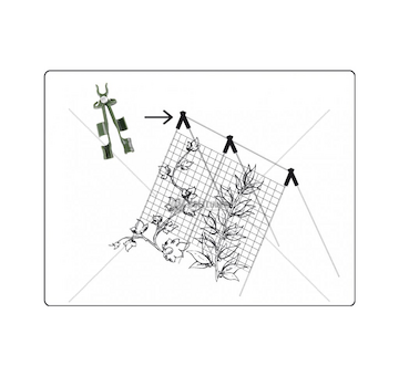Spojka křížová na zahradní tyče 16mm, 3ks, nastavitelná