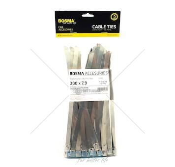 Spona kovová 200MM*7,9MM sada 50 kusů BOSMA 1747