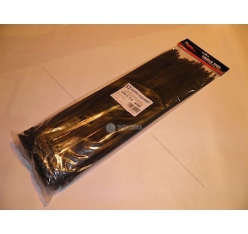 Spona plastická 450*7,6 sada 100ks černá BOSMA 4940