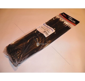 Spona plastiková 300*4,8 sada 100 kusů černá BOSMA 0058