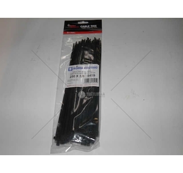 Spona plastová 250*3,6 sada 100ks černá BOSMA 5459