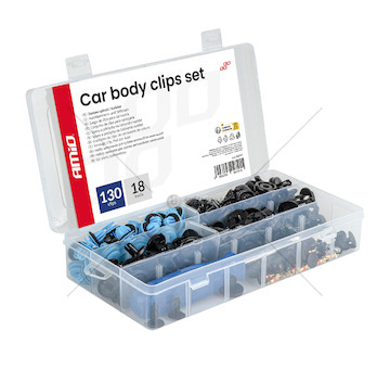 Spony a příchytky na čalounění vozidel 148 ks s nástroji AMiO-04741