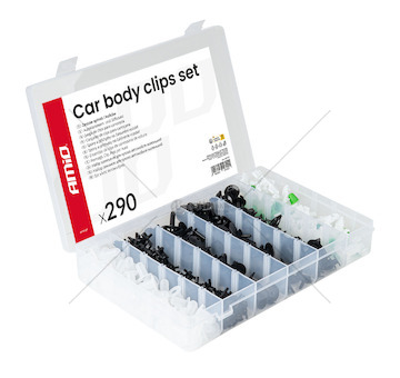 Spony a příchytky na čalounění vozidel 290 ks AMiO-04742