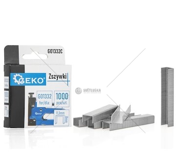 Spony do sponkovačky 8 mm, typ G, 1,2×11,3 mm, 1000 ks - GEKO