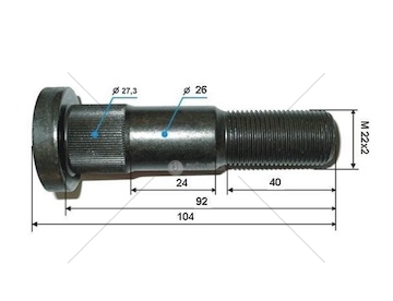 Šroub kola zadní LIAZ L nárážecí 319339090