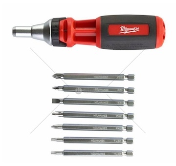 Šroubovák ráčnový multibitový 9v1 ph1 / ph2 / pz1 / pz2 / tx15 / tx20 / slotted 0.8 x 5.5 4932471598_A