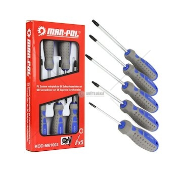 Šroubováky TORX, 5ks, CrV MAR-POL