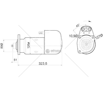 Startér 24V/5,4kW, 9 zubů  0001416020