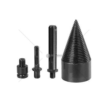 Štípací trn kužel na dřevo 60 mm, 3x adaptér