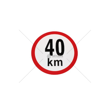 Štítek 40km/hod - na sklo 65802782