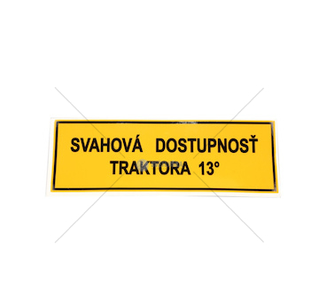 Štítek - dostupnost traktoru 13° 89803118