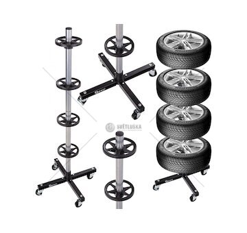 Stojan na pneumatiky, pojízdný, 100 kg GEKO