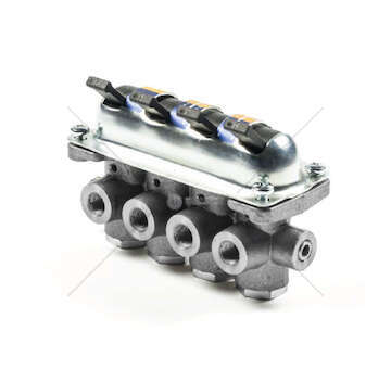 Stopcock, compressed air system DEVIATORE A 4 SEZIONI M12X1.25 BERTOCCO