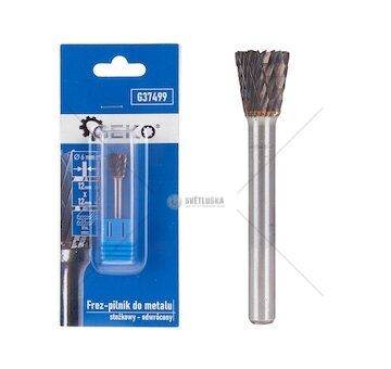 Stopková fréza na kov 12x12mm, obrácený kužel GEKO