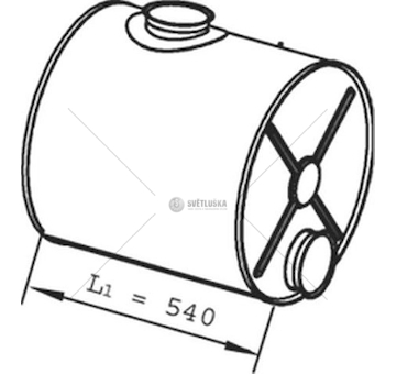 Střední tlumič výfuku DINEX DIN21343