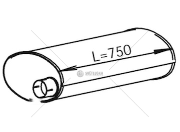 Střední tlumič výfuku DINEX DIN28421