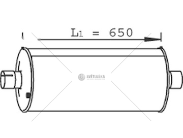 Střední tlumič výfuku DINEX DIN28426