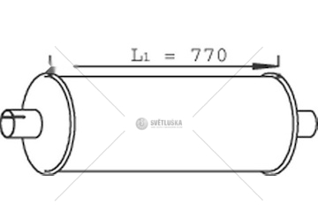 Střední tlumič výfuku DINEX DIN28447