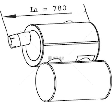 Střední tlumič výfuku DINEX DIN28464