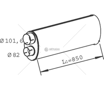 Střední tlumič výfuku DINEX DIN47308