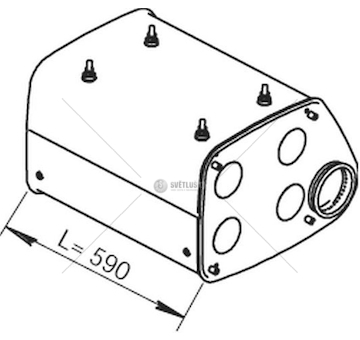 Střední tlumič výfuku DINEX DIN49366