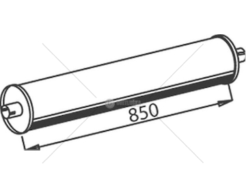 Střední tlumič výfuku DINEX DIN50302