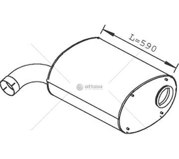 Střední-/zadní tlumič výfuku DINEX DIN28456